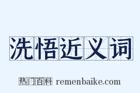 洗悟近义词是什么意思的图片
